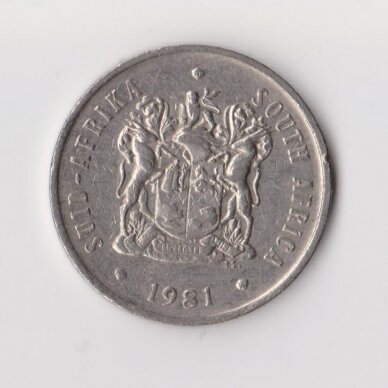 SOUTH AFRICA 20 CENTS 1981 KM # 86 VF/XF 1