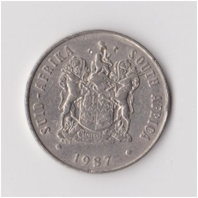 SOUTH AFRICA 20 CENTS 1987 KM # 86 VF/XF 1