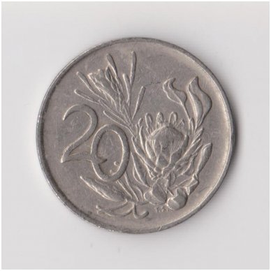 SOUTH AFRICA 20 CENTS 1987 KM # 86 VF/XF