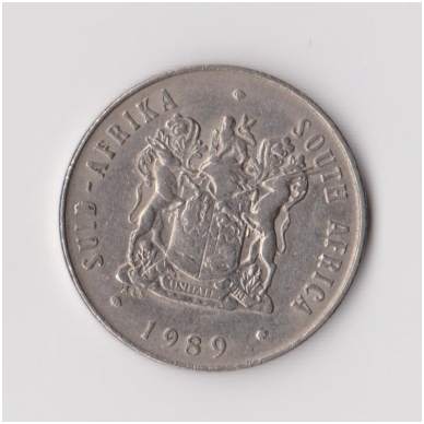 SOUTH AFRICA 20 CENTS 1989 KM # 86 VF/XF 1