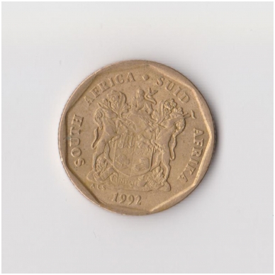SOUTH AFRICA 20 CENTS 1992 KM # 136 VF 1