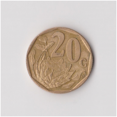 SOUTH AFRICA 20 CENTS 1996 KM # 162 VF