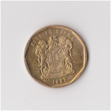SOUTH AFRICA 20 CENTS 1997 KM # 162 XF/AU 1