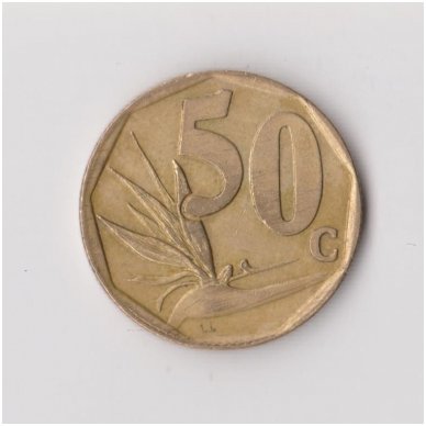 SOUTH AFRICA 50 CENTS 1996 KM # 163 VF