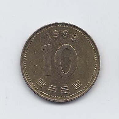 SOUTH KOREA 10 WON 1999 KM # 33.2 XF