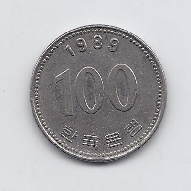SOUTH KOREA 100 WON 1989 KM # 35.2 VF