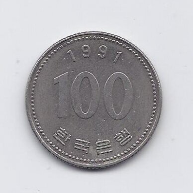 SOUTH KOREA 100 WON 1991 KM # 35.2 VF