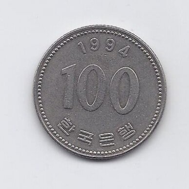 SOUTH KOREA 100 WON 1994 KM # 35.2 VF