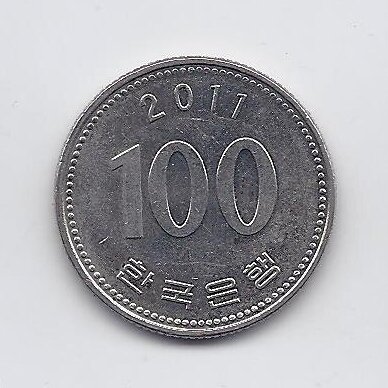 PIETŲ KORĖJA 100 WON 2011 KM # 35.2 XF