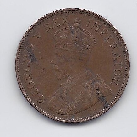 SOUTH AFRICA 1 PENNY 1936 KM # 14.3 VF 1