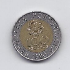 PORTUGALIJA 100 ESCUDOS 1990 KM # 645 VF