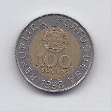 PORTUGALIJA 100 ESCUDOS 1998 KM # 645 VF