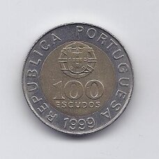 PORTUGALIJA 100 ESCUDOS 1999 KM # 645 VF
