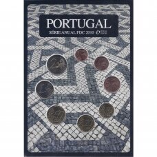 PORTUGAL 2010 OFFICIAL EURO COINS SET IN A COINCARD