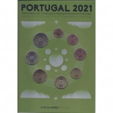 PORTUGALIJA 2021 m. OFICIALUS BANKINIS MONETŲ RINKINYS (POPIERINĖJE KORTELĖJE)
