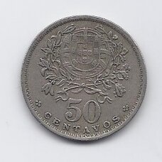 PORTUGALIJA 50 CENTAVOS 1953 KM # 577 VF PORTUGALIJA 50 CENTAVOS 1953 KM # 577 VF