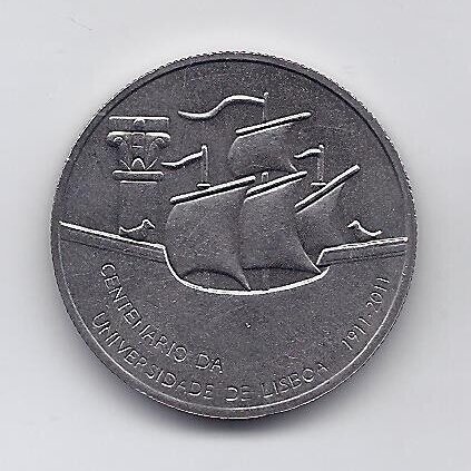 PORTUGAL  2.50 EURO 2011 KM # 830 AU Lisbon university