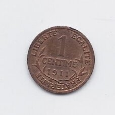 PRANCŪZIJA 1 CENTIME 1911 KM # 840 XF