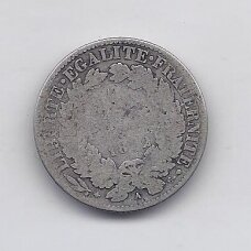 PRANCŪZIJA 1 FRANC 1872 A KM # 822.1 F PRANCŪZIJA 1 FRANC 1872 A KM # 822.1 F