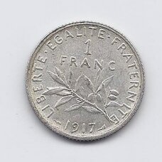 FRANCE 1 FRANC 1917 KM # 844 XF