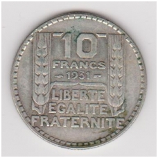 PRANCŪZIJA 10 FRANCS 1931 KM # 878 VF PRANCŪZIJA 10 FRANCS 1931 KM # 878 VF