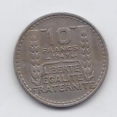 PRANCŪZIJA 10 FRANCS 1947 KM # 909.1 VF PRANCŪZIJA 10 FRANCS 1947 KM # 909.1 VF