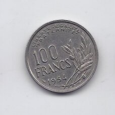 FRANCE 100 FRANCS 1954 B KM # 919.2 VF
