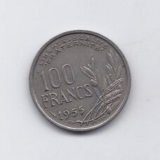 PRANCŪZIJA 100 FRANCS 1955 KM # 919.1 VF PRANCŪZIJA 100 FRANCS 1955 KM # 919.1 VF