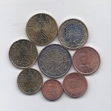 PRANCŪZIJA 2000 - 2003 m. euro monetų rinkinys