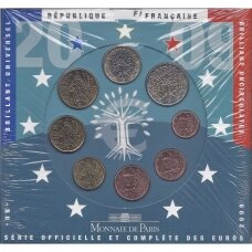 PRANCŪZIJA 2009 m. Oficialus euro monetų rinkinys
