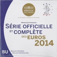 PRANCŪZIJA 2014 m. Oficialus euro monetų rinkinys