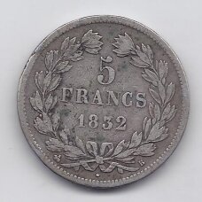 FRANCE 5 FRANCS 1832 B KM # 749.2 F