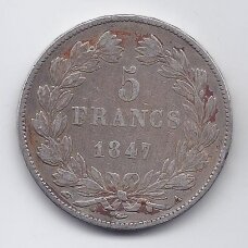 FRANCE 5 FRANCS 1847 A KM # 749.1 F/VF