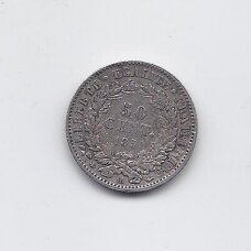 PRANCŪZIJA 50 CENTIMES 1850 BB KM # 769.2 VF PRANCŪZIJA 50 CENTIMES 1850 BB KM # 769.2 VF