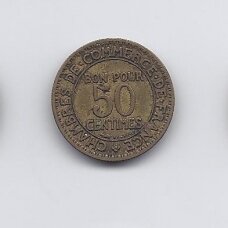 FRANCE 50 CENTIMES 1923 KM # 884 VF FRANCE 50 CENTIMES 1923 KM # 884 VF