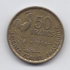 FRANCE 50 FRANCS 1951 KM # 918.1 VF
