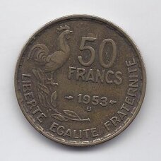 FRANCE 50 FRANCS 1953 B KM # 918.2 VF