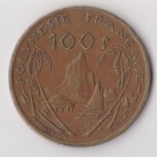 FRENCH POLYNESIA 100 FRANCS 1992 KM # 14 VF