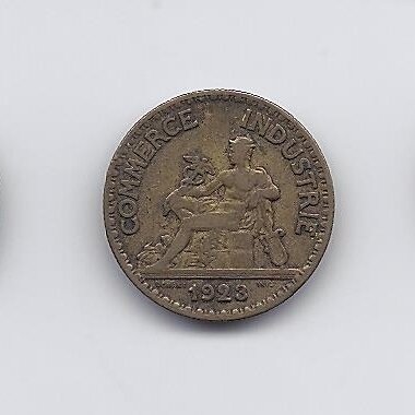 PRANCŪZIJA 50 CENTIMES 1923 KM # 884 VF 1