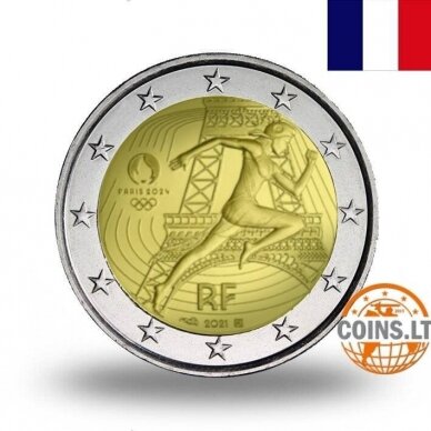 FRANCE 2 EURO 2021 OLYMPIC GAMES PARIS 2024 (COINCARD)