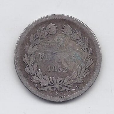 PRANCŪZIJA 2 FRANCS 1832 D KM # 743.4 F