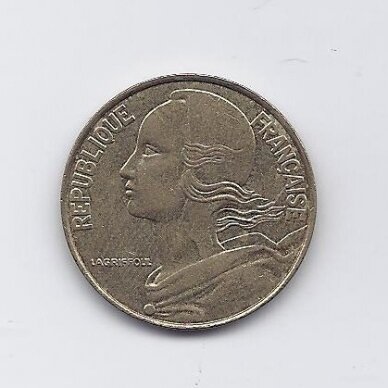 PRANCŪZIJA 20 CENTIMES 1997 KM # 930 XF 1