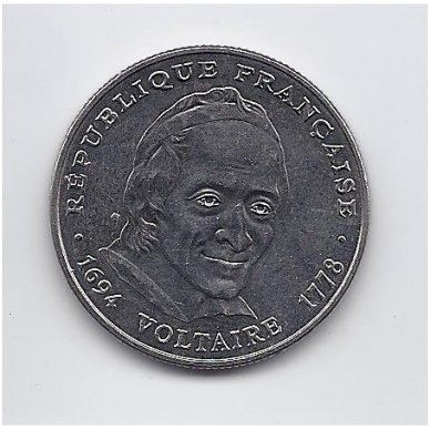 FRANCE 5 FRANCS 1994 KM # 1063 VF/XF Voltaire