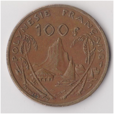 PRANCŪZŲ POLINEZIJA 100 FRANCS 1982 KM # 14 VF
