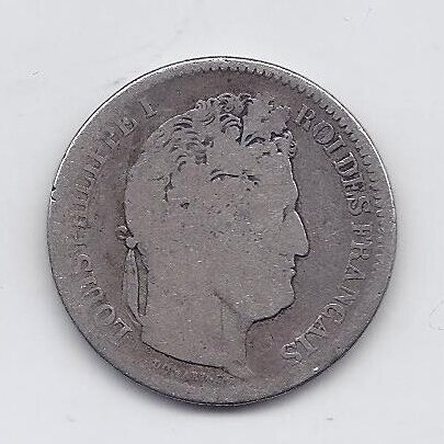 PRANCŪZIJA 2 FRANCS 1832 D KM # 743.4 F 1