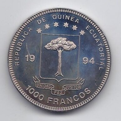 PUSIAUJO GVINĖJA 1000 FRANCS 1994 KM # 136 UNC Berlynas 1