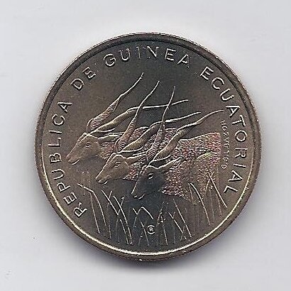 PUSIAUJO GVINĖJA 25 FRANCS 1985 KM # 60 AU 1