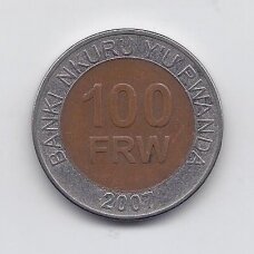 RWANDA 100 FRANCS 2007 KM # 32 VF