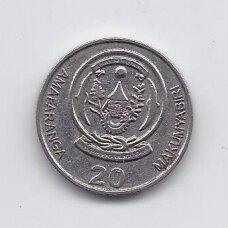 RWANDA 20 FRANCS 2003 KM # 25 VF