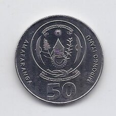 RWANDA 50 FRANCS 2011 KM # 36 AU